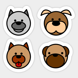 Big Face Costume Dogs Sticker